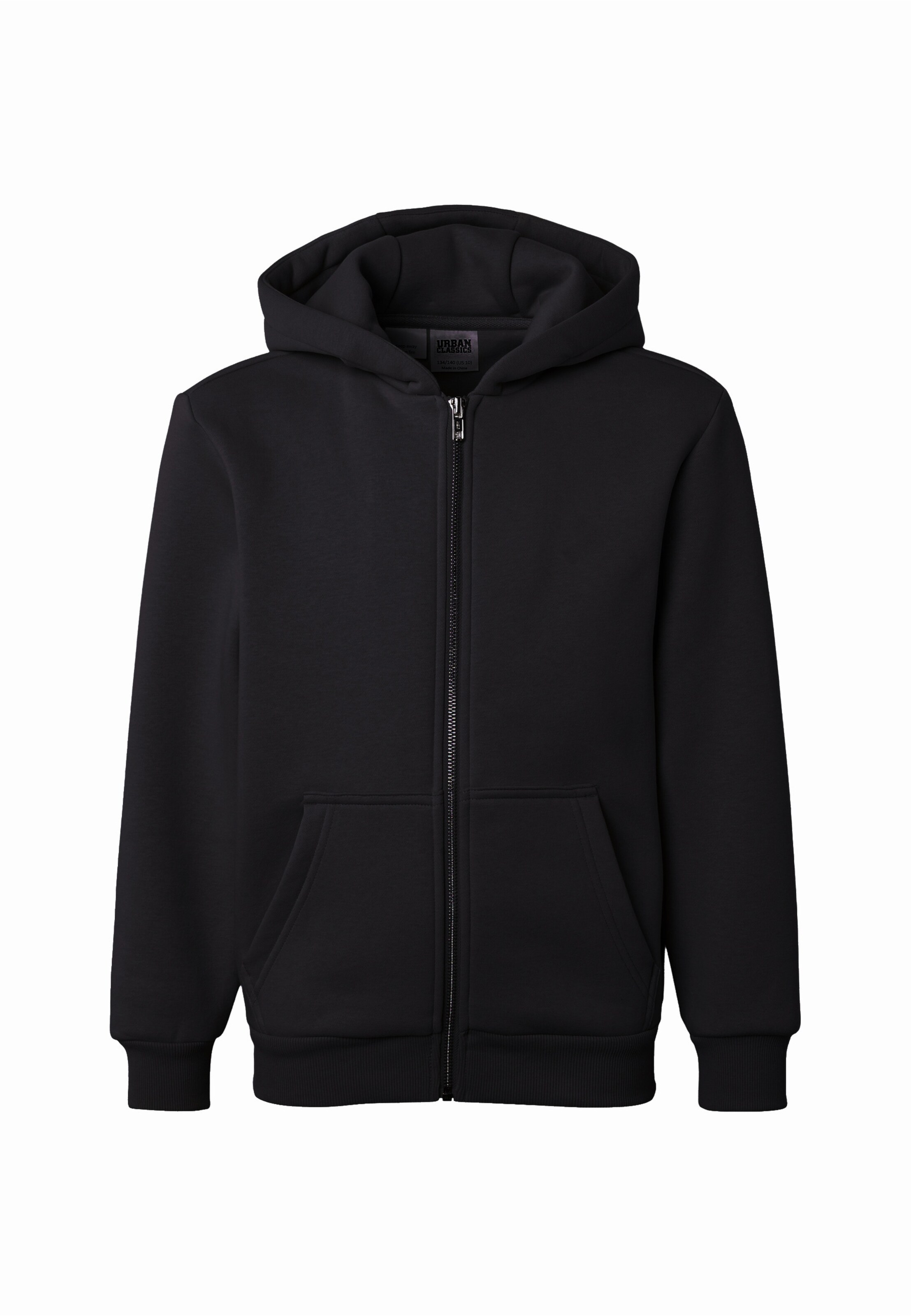 Urban Classics Sweatjacke in Schwarz: Vorderseite