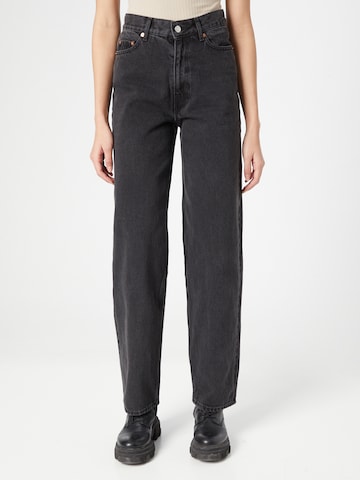 Wide leg Jeans 'Rail' di WEEKDAY in nero: frontale