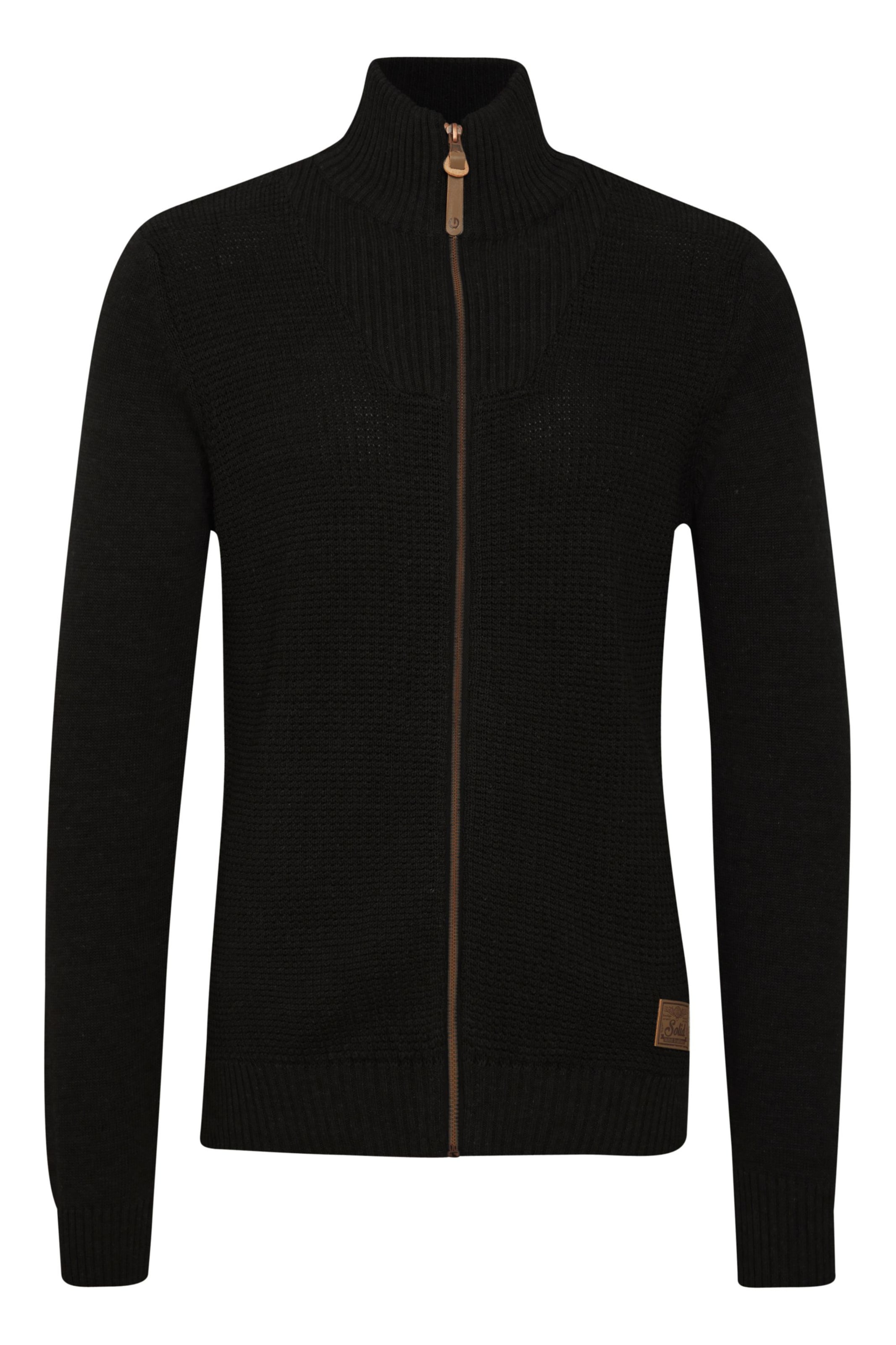 Vestes en maille 'Tristan' !Solid en noir : devant