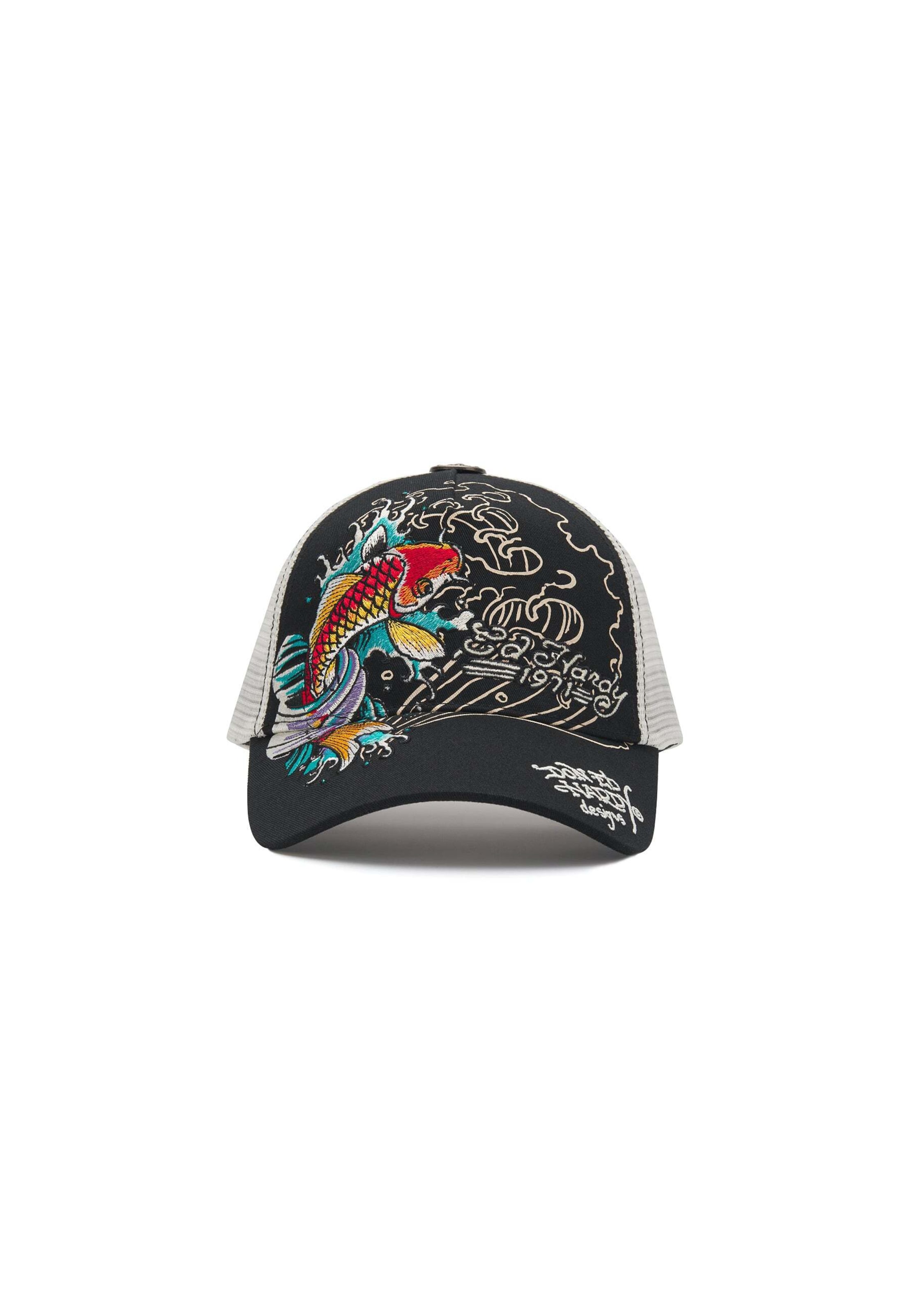 Ed Hardy Кепка '1971 Koi Fish' в Черный