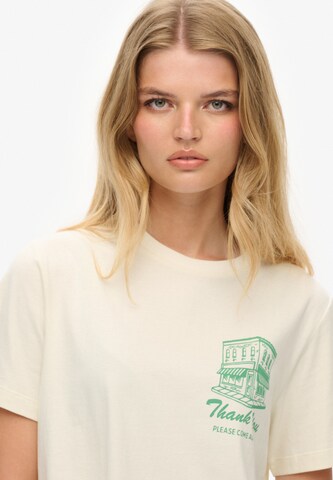 Superdry T-Shirt 'Roadside Trade' in Weiß