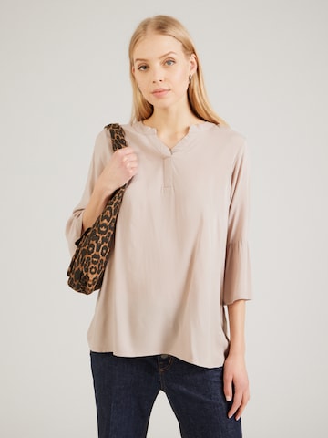 Camicia da donna di Sublevel in beige: frontale