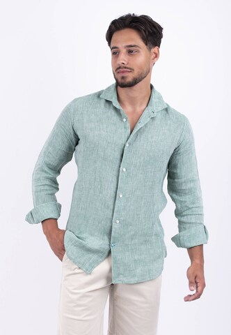 Panareha Regular fit Button Up Shirt 'CANNES' in Green: front