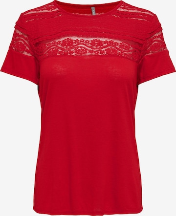 sarkans ONLY T-Krekls 'Sadia': no priekšpuses
