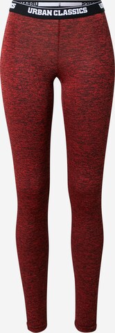 Urban Classics Skinny Leggings - piros: elől