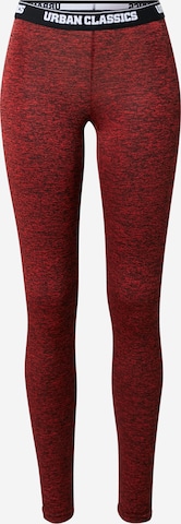 Urban Classics Skinny Leggings in Red: front
