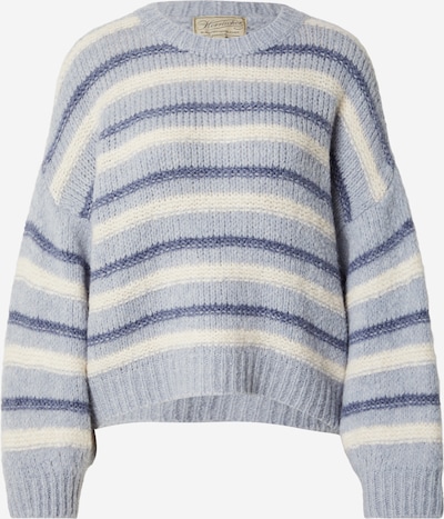Herrlicher Pulover 'Ellana' u sivkasto plava / svijetloplava / bijela, Pregled proizvoda
