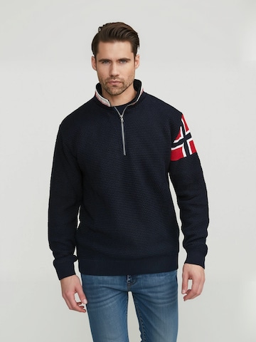 Pullover ' Norwegian ' di Holebrook in blu: frontale