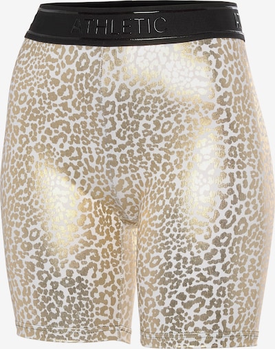 LASCANA ACTIVE Sports trousers in Gold / Black / White, Item view