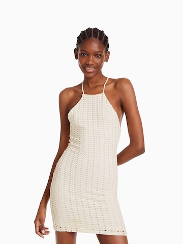 Bershka Dress in Beige: front