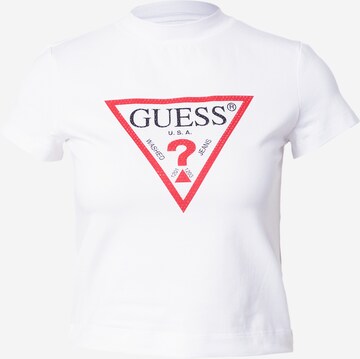 GUESS - Camiseta en blanco: frente