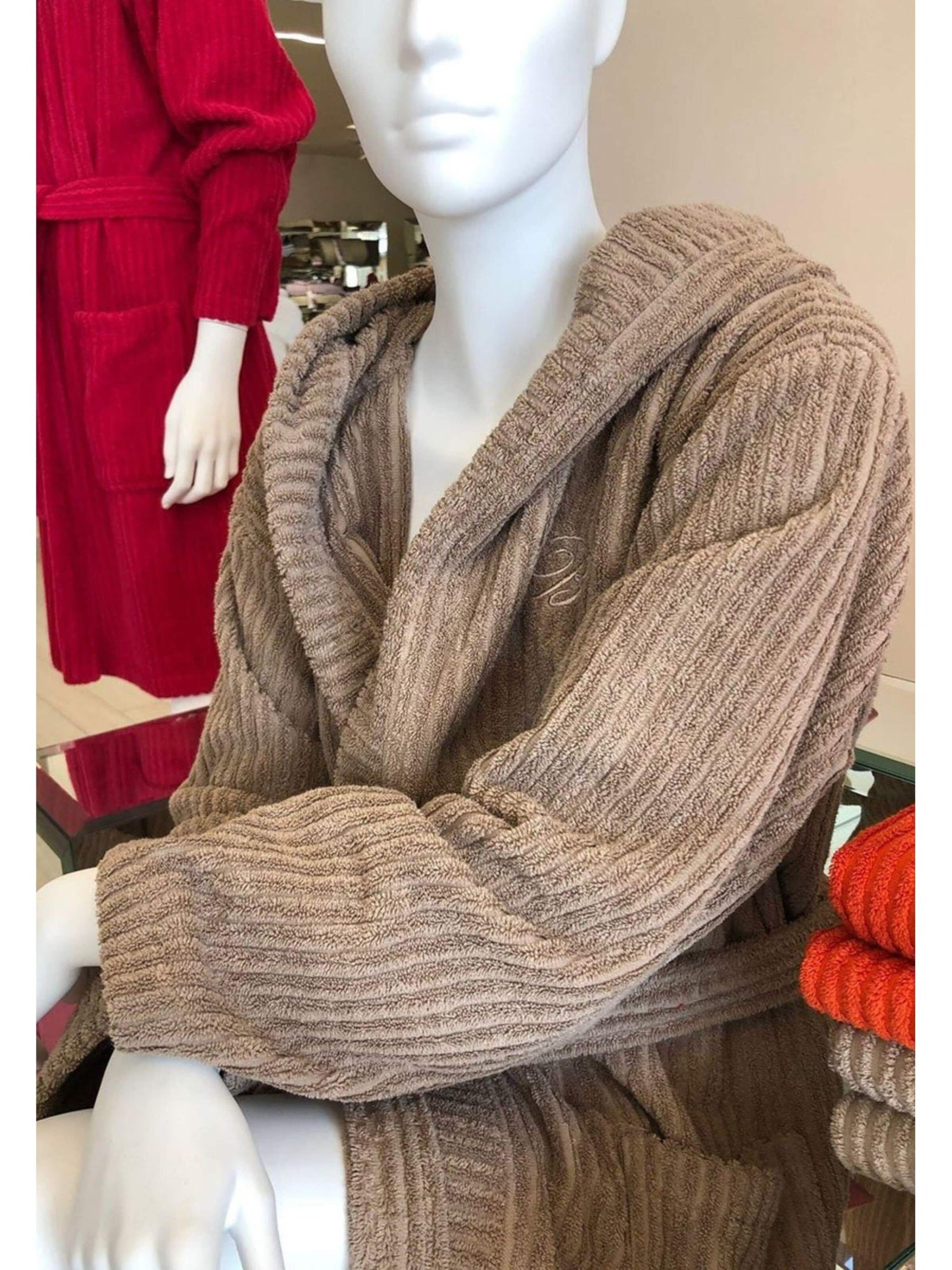 Blumarine Badjas lang  'Ariette Dove Terry Robe' in Grijs