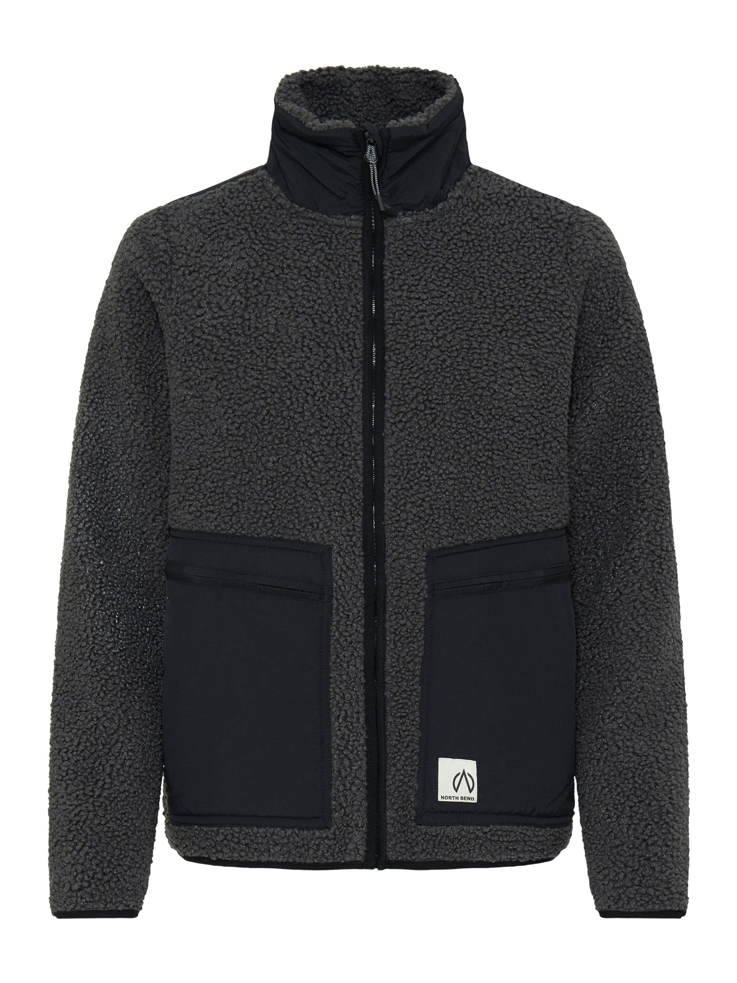 North Bend Plüschjacke ' NBGalonne W Teddy Jacket ' in Grau: Vorderseite