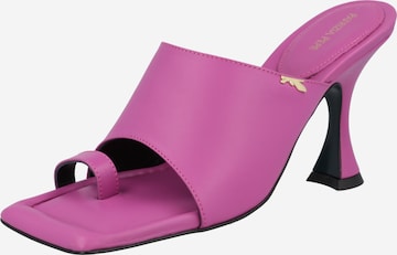 PATRIZIA PEPE T-bar sandals in Purple: front