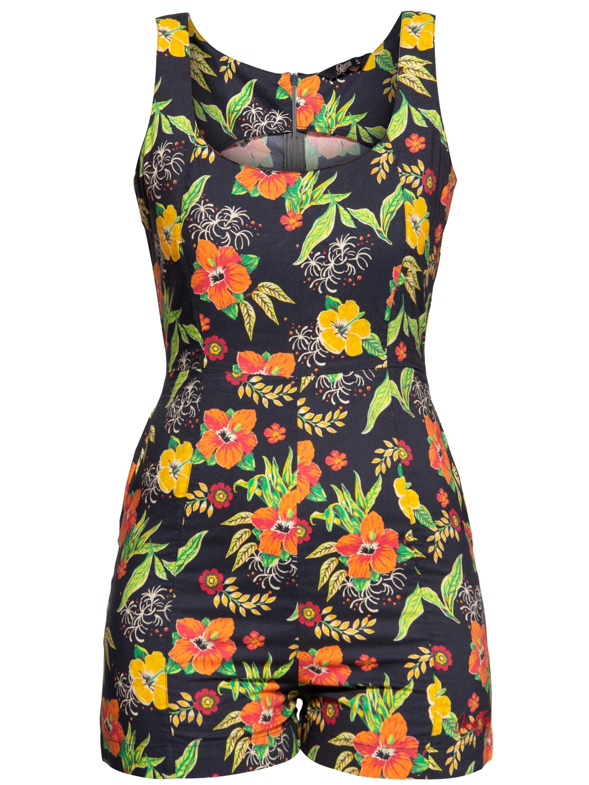 Queen Kerosin Jumpsuit 'Hibiskus Black' in L/Regular in Mixed colors, Item view