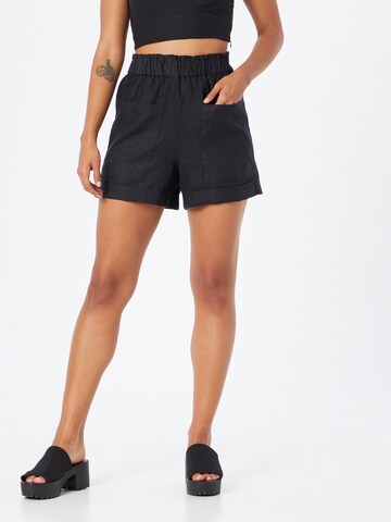 Loosefit Pantaloni de la Sisley pe negru: față