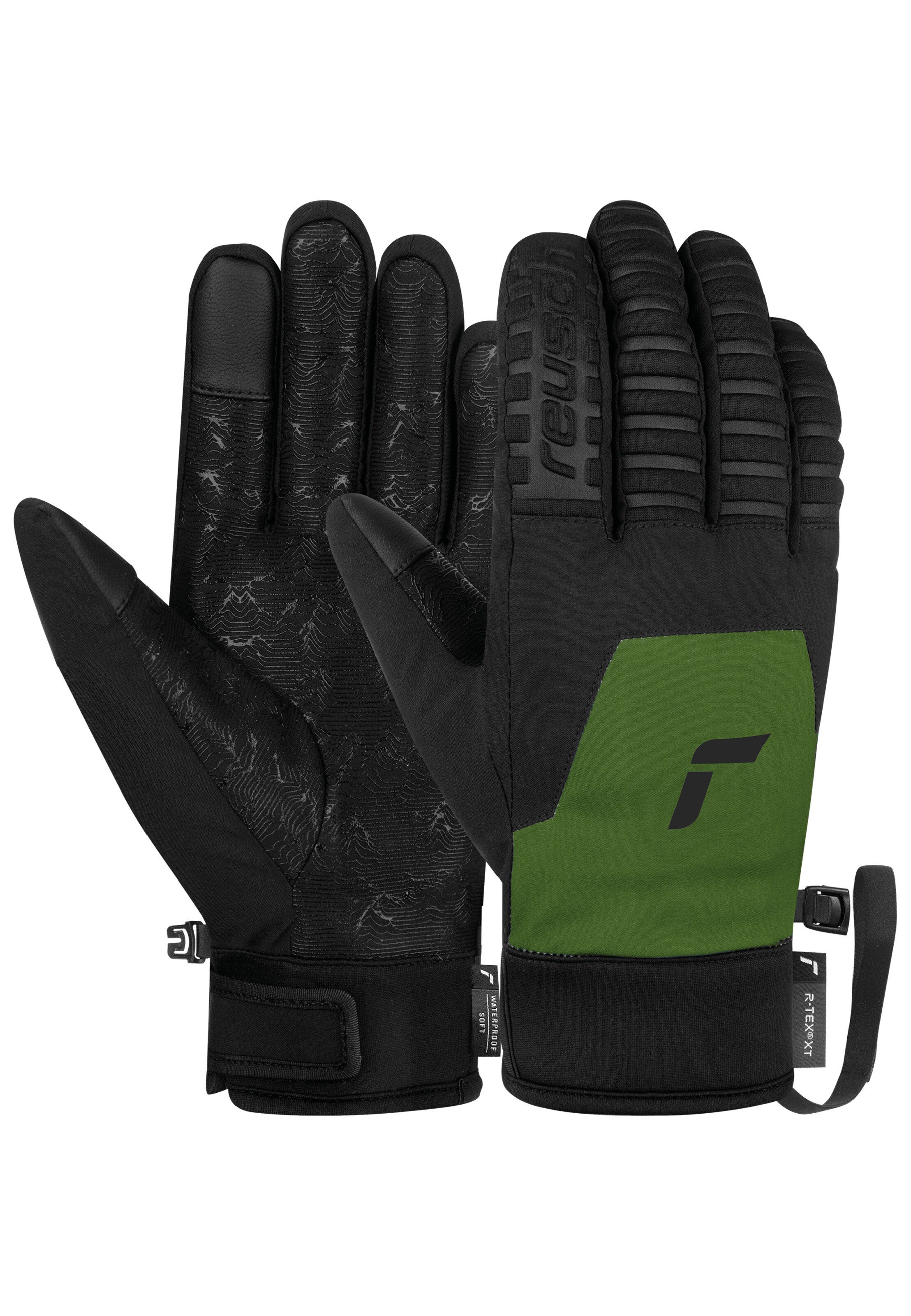 REUSCH Full finger gloves 'Raptor R-TEX XT TOUCH-TEC' in Green: front