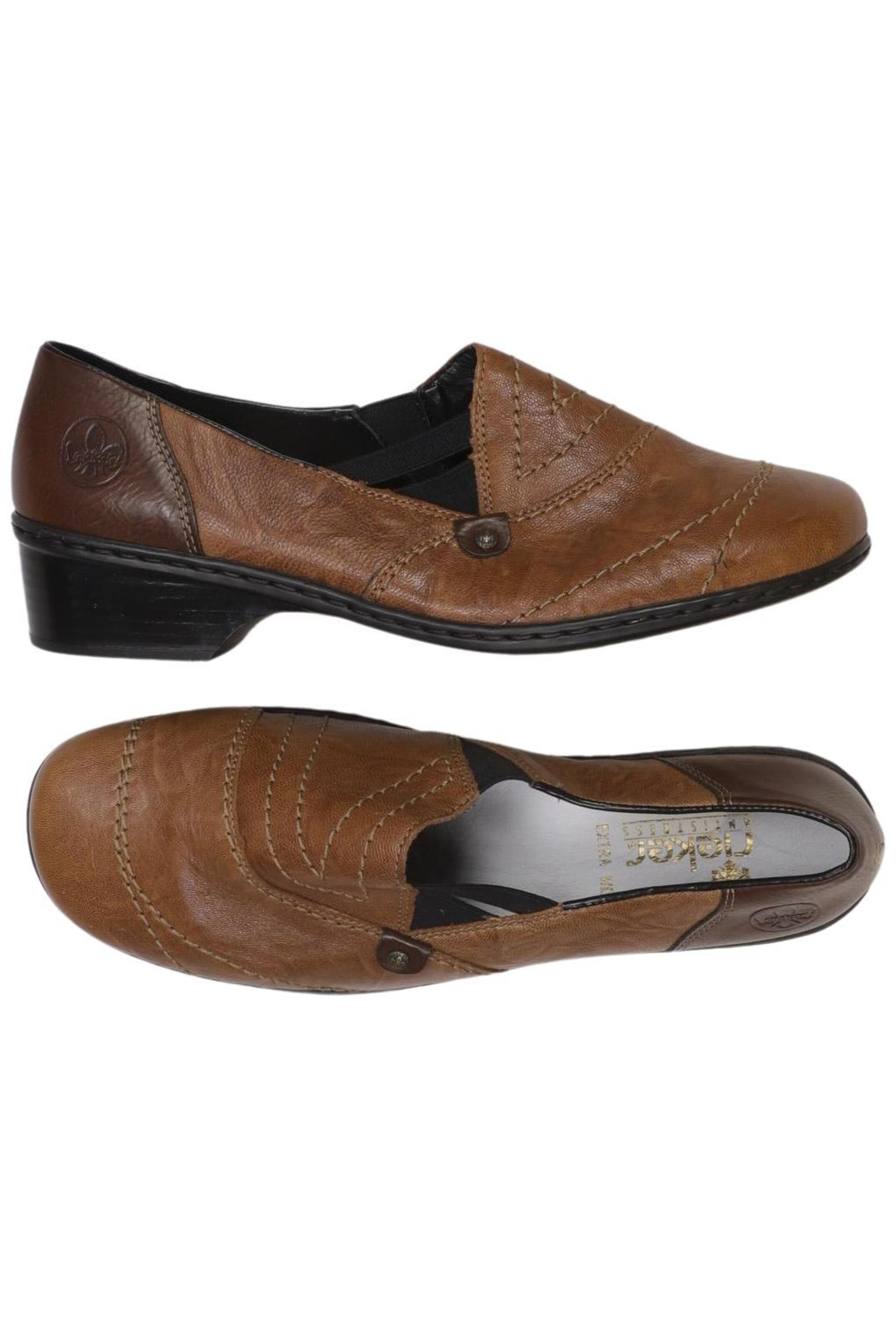 Rieker Flats & Loafers in 39 in Brown: front