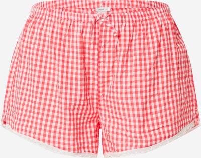 AERIE Панталон пижама 'SEERSUCKER' в червено / бяло, Преглед на продукта