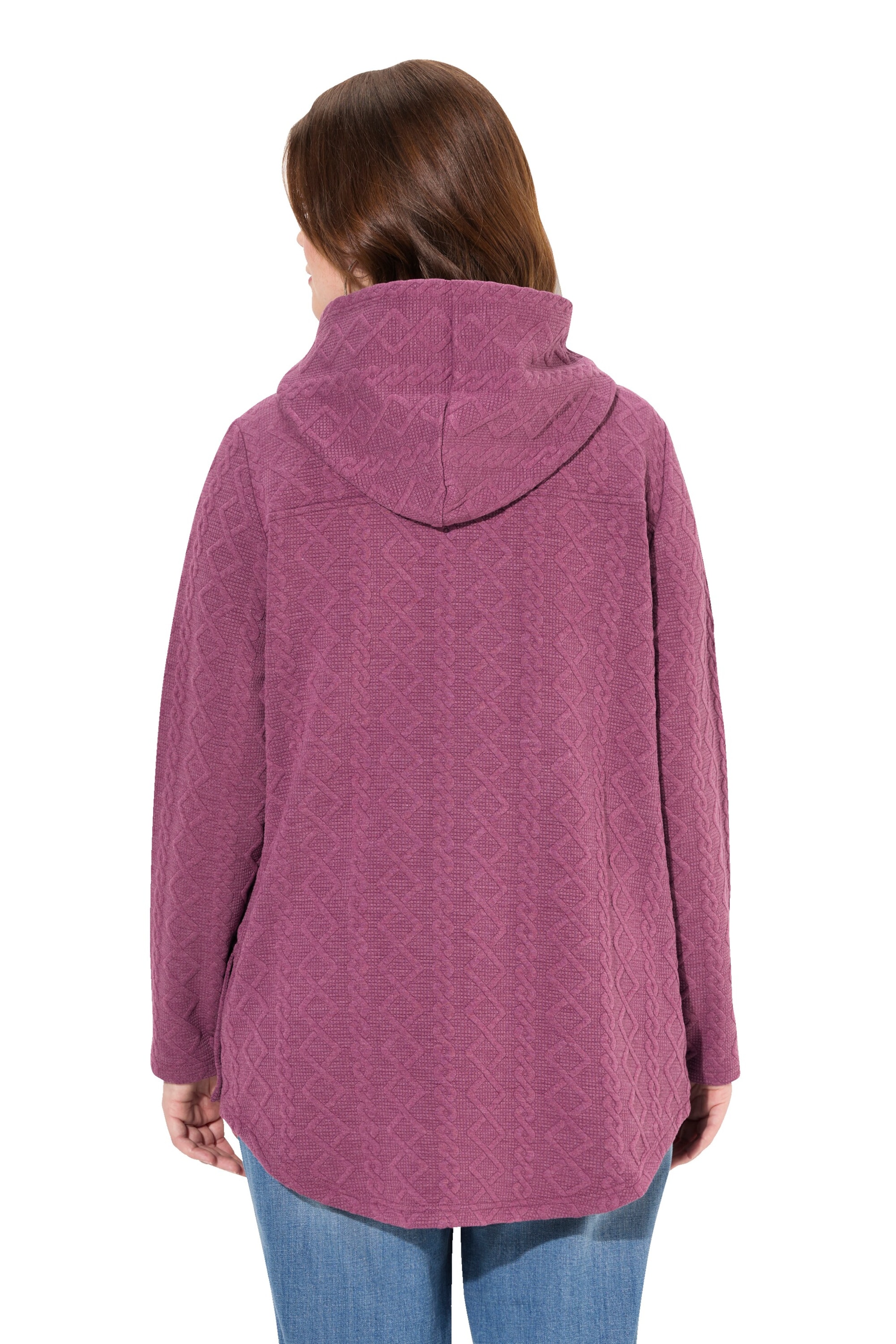 Ulla Popken Кофта на молнии в Лиловый