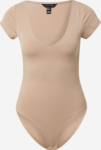 NEW LOOK T-shirtbody i brun: framsida