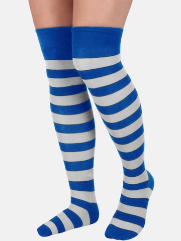 normani Over the Knee Socks in Blue