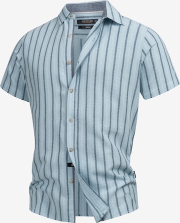 INDICODE JEANS Regular Fit Hemd 'Lingo' in Blau: Vorderseite