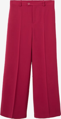 Pantaloni cu dungă 'IGUANA' de la MANGO pe roșu: față