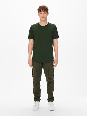 T-Shirt 'BENNE' Only & Sons en vert