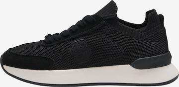 BOSS Platform trainers in Black: front