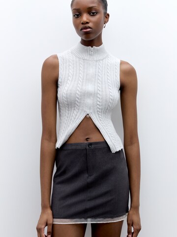 Pull&Bear Rok in Grijs: voorkant