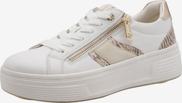 Baskets basses Tamaris en blanc : devant