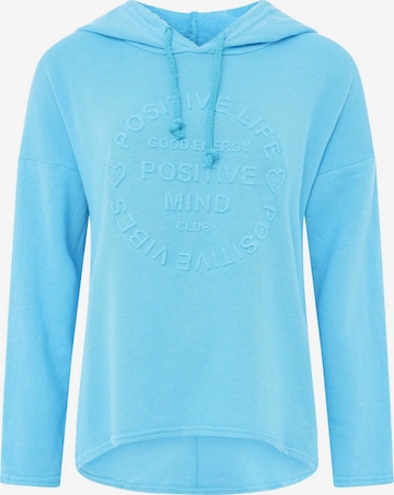 Felpa 'Positive Mind' di Zwillingsherz in blu: frontale