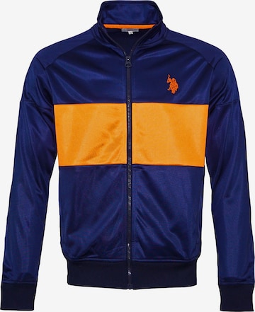 U.S. POLO ASSN. Zip-Up Hoodie in Blue: front