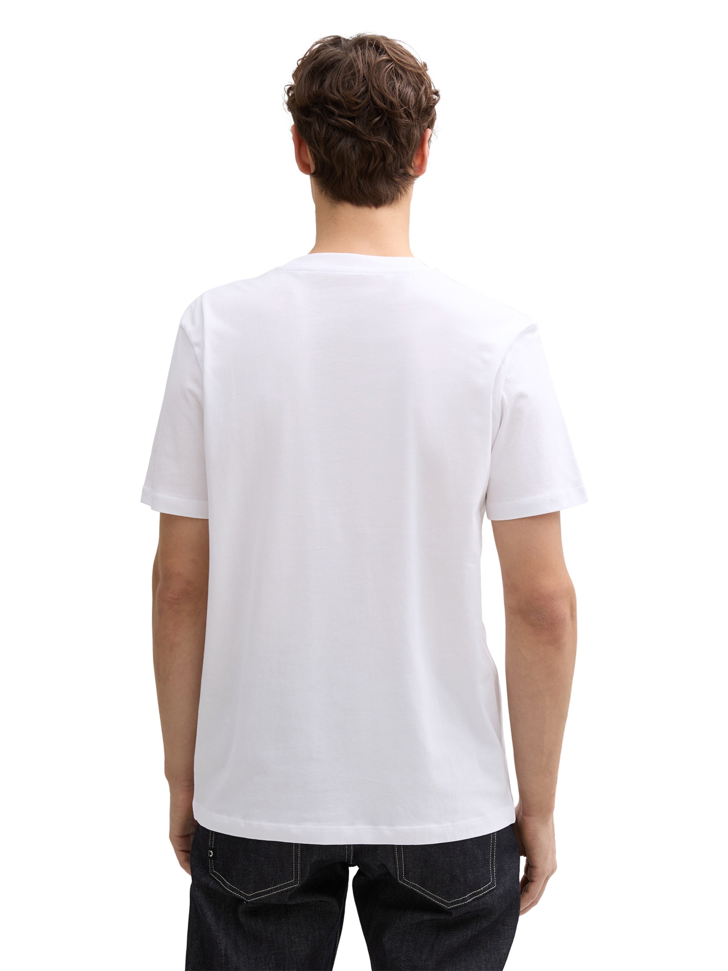 TOM TAILOR DENIM Tričko – bílá