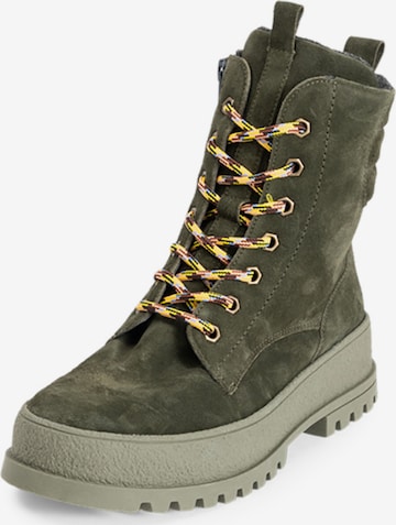 Stivaletto stringato di VITAFORM in verde: frontale