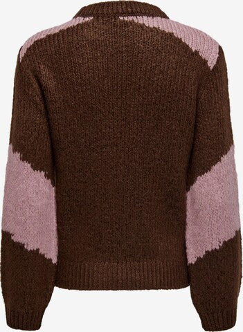 JDY Sweater 'DINEA' in Brown