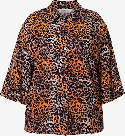 Angel of Style Bluse in hellgrau / orange / schwarz, Produktansicht