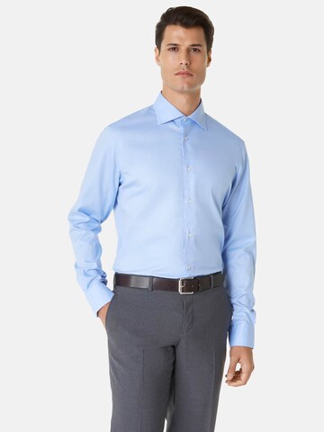 Boggi Milano Slim Fit Hemd in Blau: predná strana