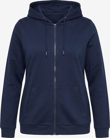 Ulla Popken Sweat jacket in Blue: front