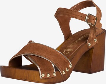 MARCO TOZZI Sandalen met riem in Bruin: voorkant