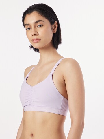 Reebok Bustier Biustonosz sportowy w kolorze fioletowy: przód