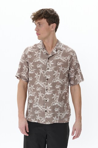 Matinique Regular fit Button Up Shirt 'Klampo' in Beige: front