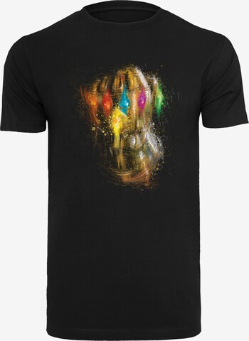 T-Shirt 'Marvel Avengers Endgame Infinity Gauntlet Splatter' F4NT4STIC en noir : devant