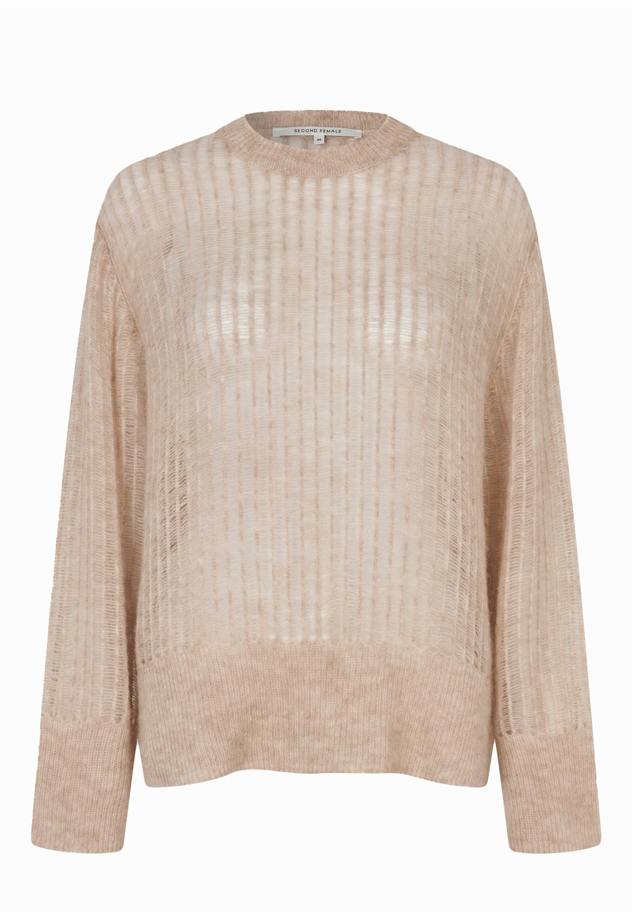 SECOND FEMALE Sweater 'Georg' in Beige: front