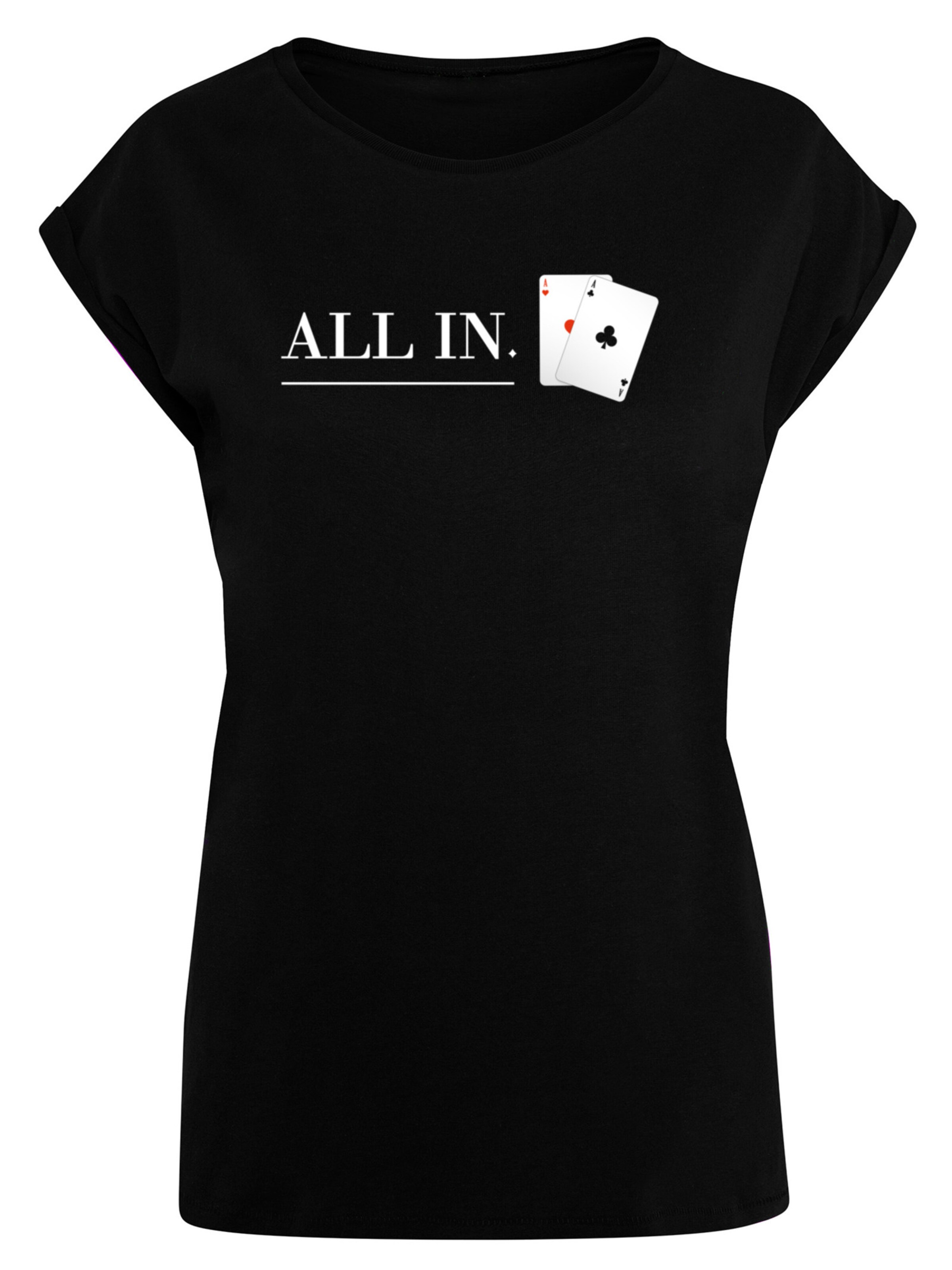 T-shirt 'Poker All In Karten' F4NT4STIC en noir : devant