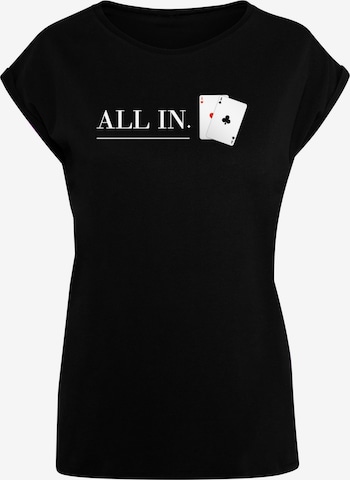 T-shirt 'Poker All In Karten' F4NT4STIC en noir : devant