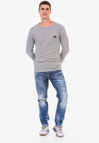 CIPO & BAXX Strickpullover in Grau