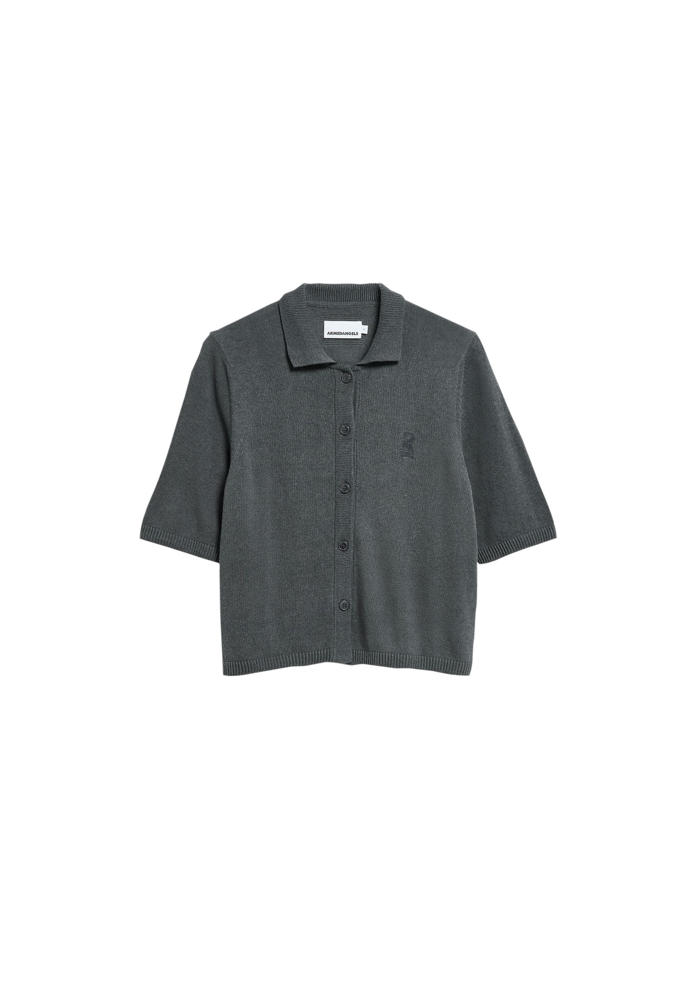 ARMEDANGELS Strickjacke LINO BLEND in Grau: Vorderseite