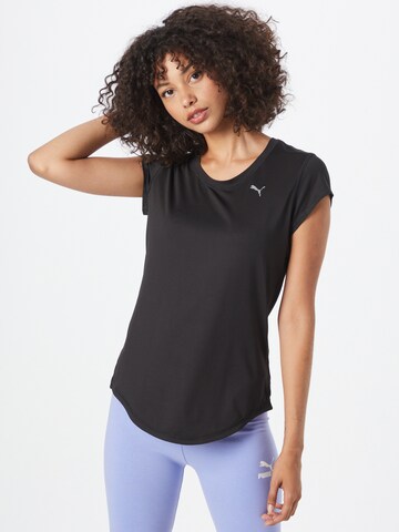 T-shirt fonctionnel PUMA en noir : devant